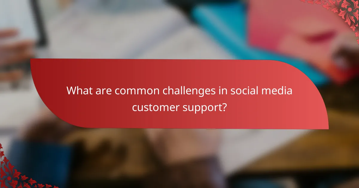 What are common challenges in social media customer support?
