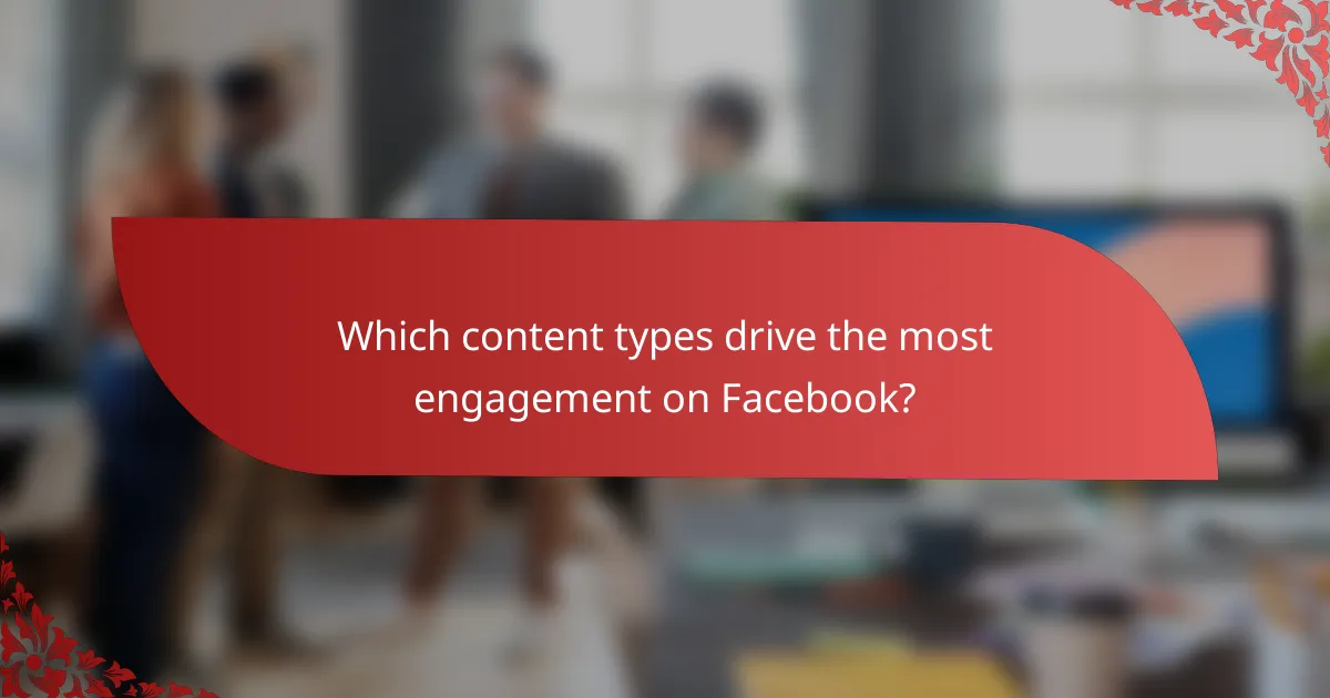 Which content types drive the most engagement on Facebook?